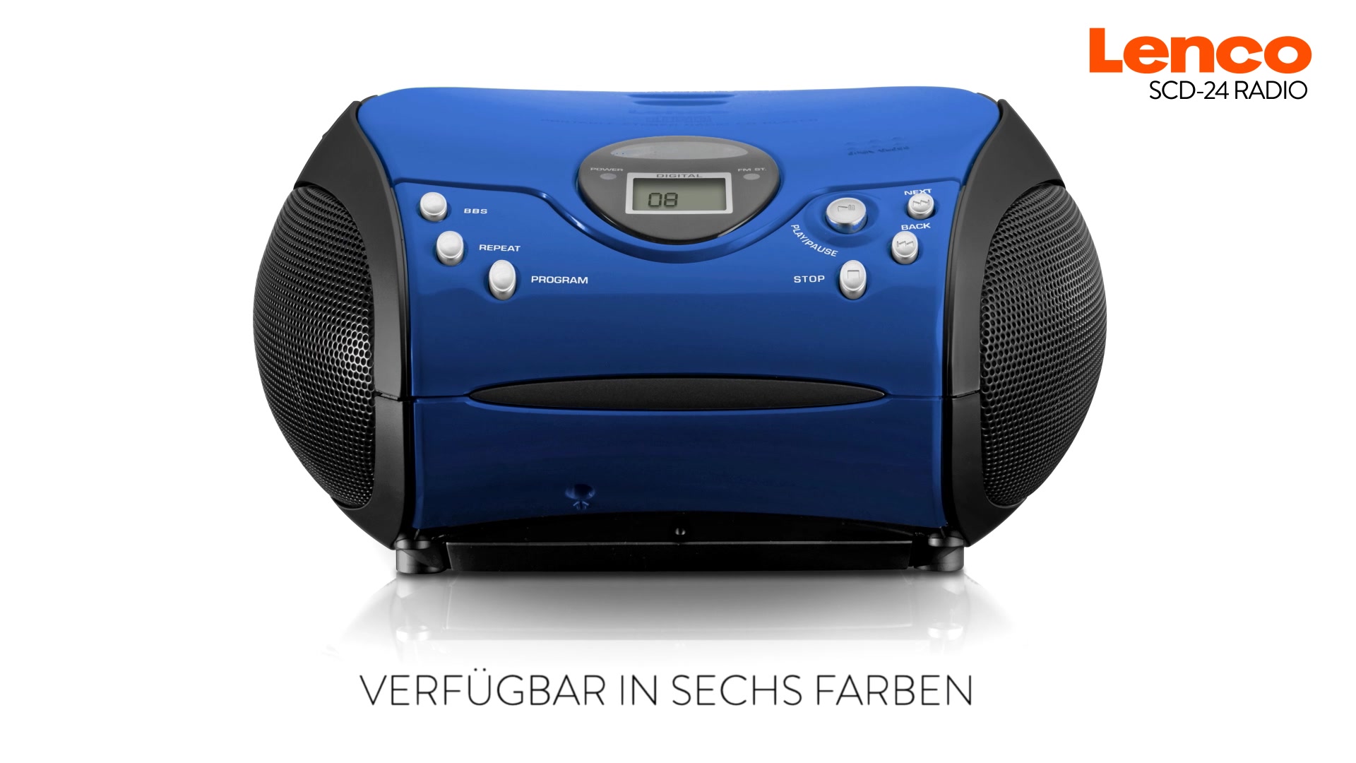 Lenco SCD-24 Blue/Black - Tragbares Netto Kopfhöreranschluß Blau/Schwarz mit - FM-Radio kaufen - CD-Player online bei